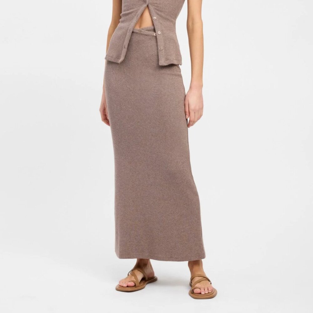 NWT Kookai Carter Maxi Skirt - Porcino Maple